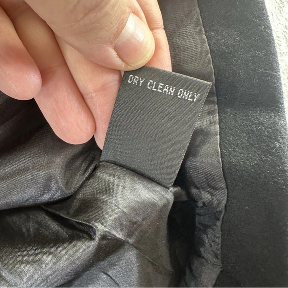 Lovestitch Coat Women's S Black Ribbed Waist Double Breasted - Picture 5 of 11